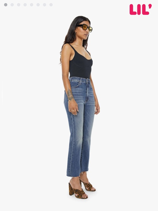 Mother Denim Denim - Lil’ Mother Denim jeans The Lil' Hustler Ankle Fray in healing jar